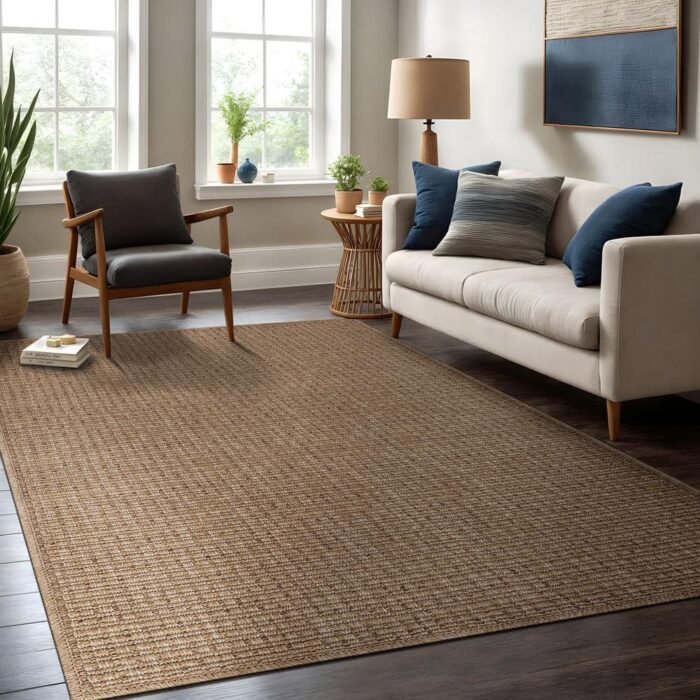 Royal Natural 8 ft. x 10 ft. Solid Indoor Area Rug